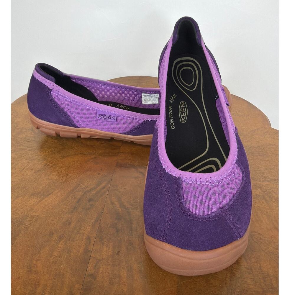 NWT Keen Two-Tone Purple Suede Mesh Comfort Arch Slip-On Shoes Box Size 10